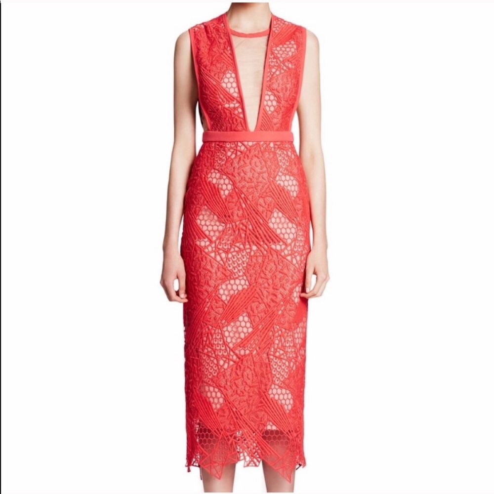 Manning Cartell Coral Lace Dress 00